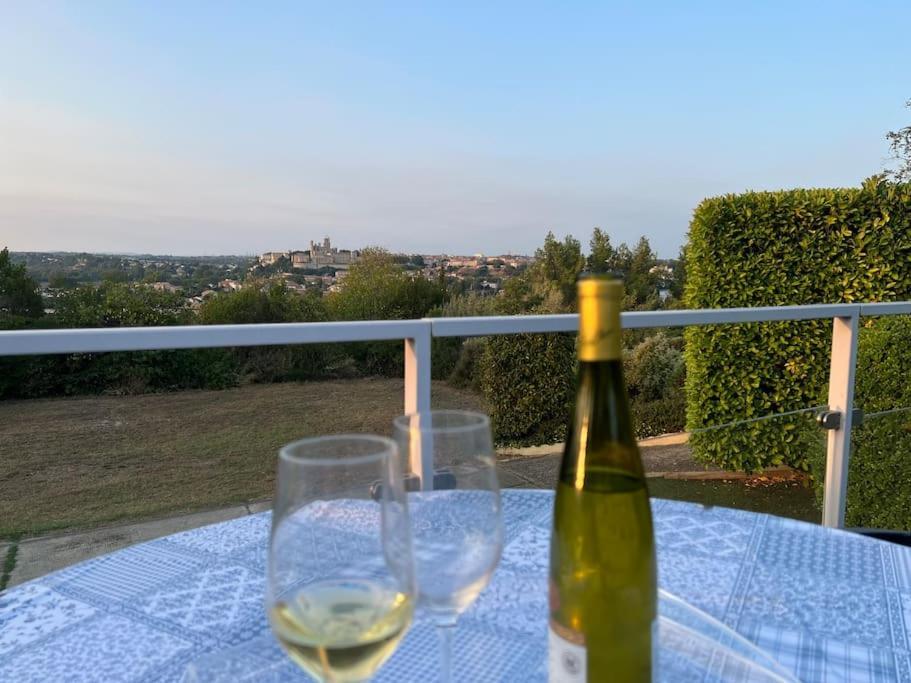 9 Ecluses Canal Du Midi-Maison T3 Belle Vue Avec Piscine Beziers Ngoại thất bức ảnh